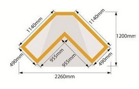 Balmoral corner arbour dimensions