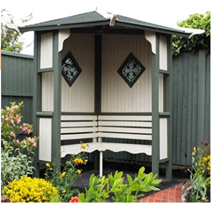 Best wooden corner garden arbour seats UK