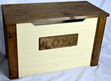 oak and painted toy box