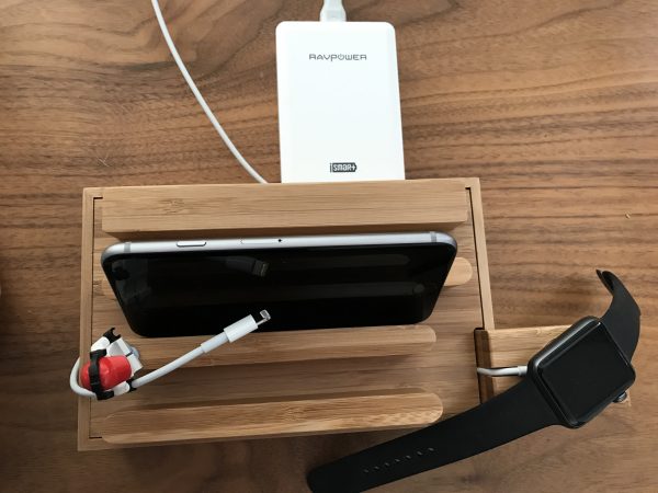 Wooden multiple phone charger