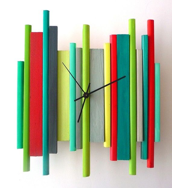 Colourful modern wall clock