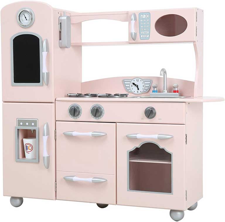 teamson vintage pink kitchen for girls