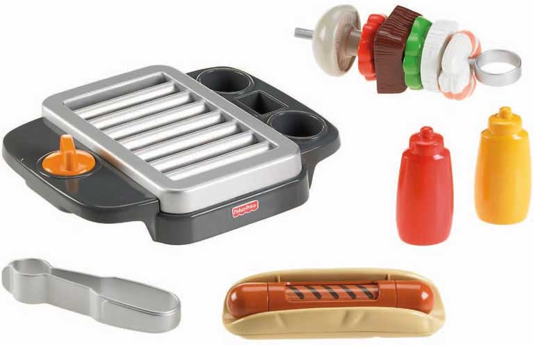 Fisher-Price Serving Surprises Barbeque Grill Play Food Set